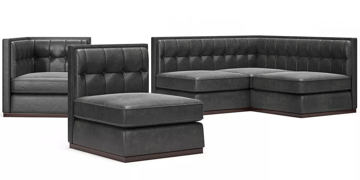 Modular Club Sofa 3D model_0