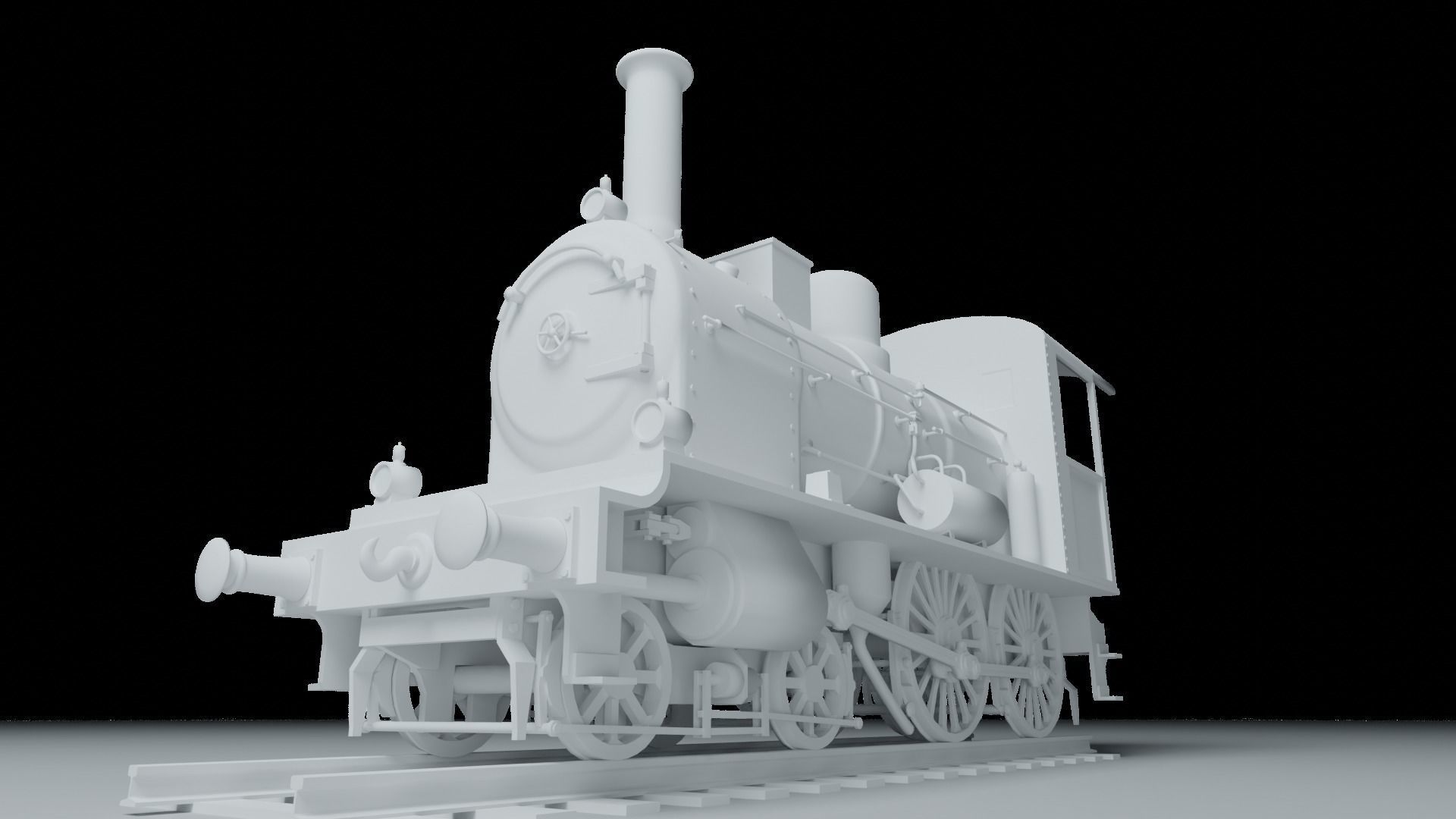 Steam Train 3D model_2