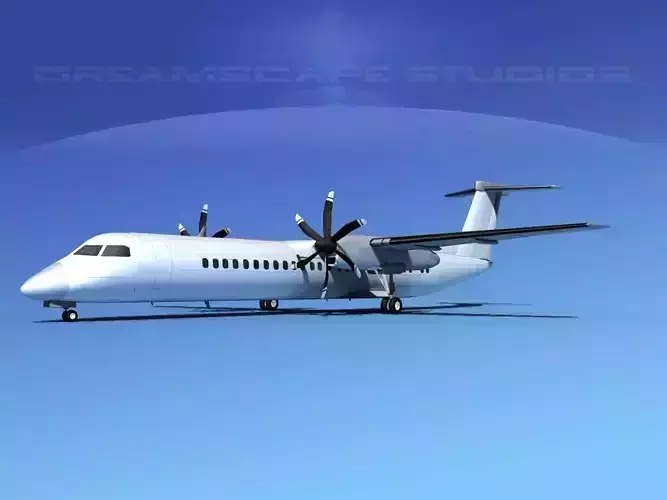 Dehaviland DHC-8 400 Unmarked 3 3D model