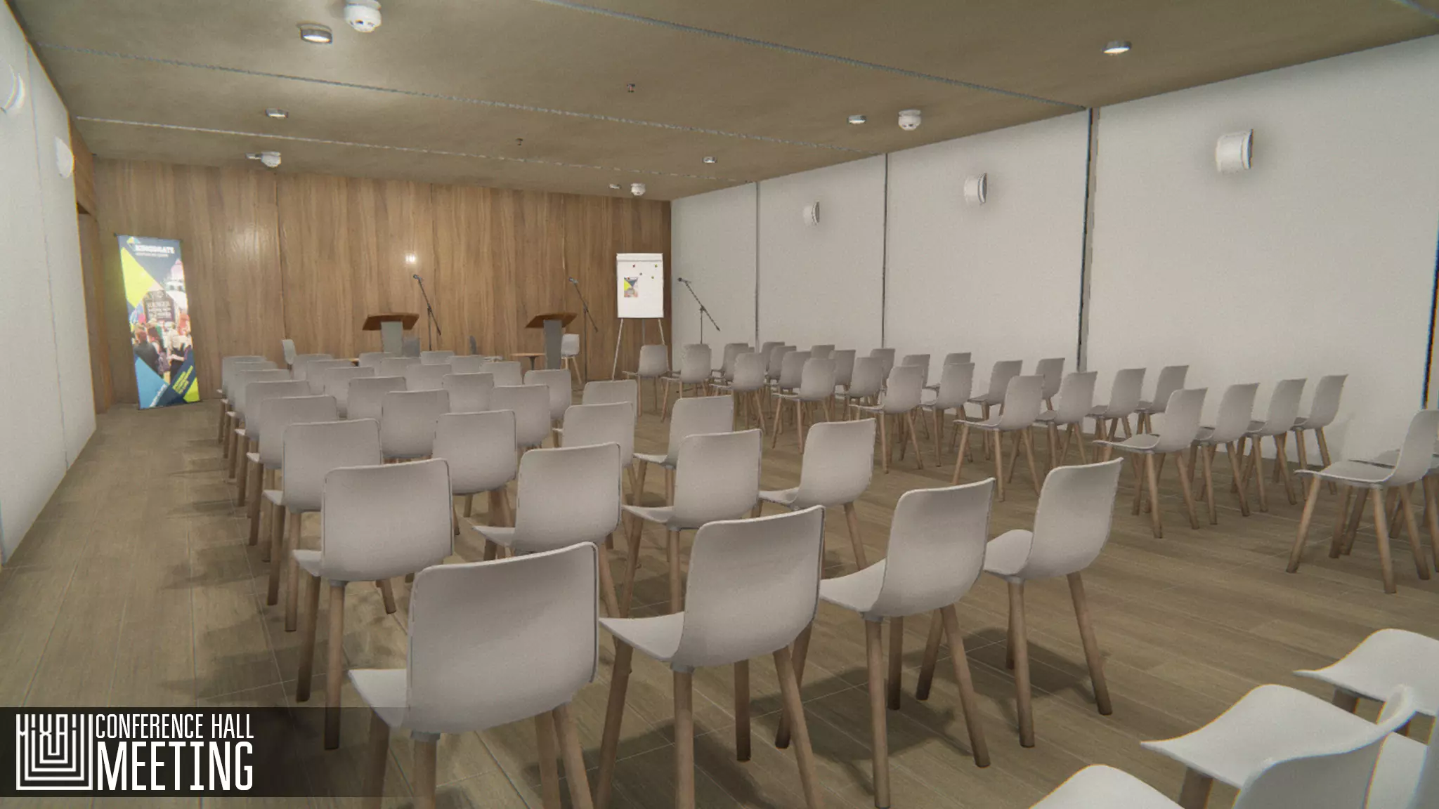 Conference hall - meeting Low-poly 3D model