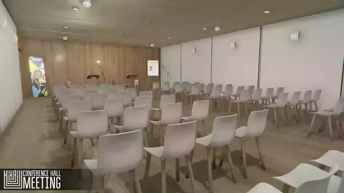 Conference hall - meeting Low-poly 3D model