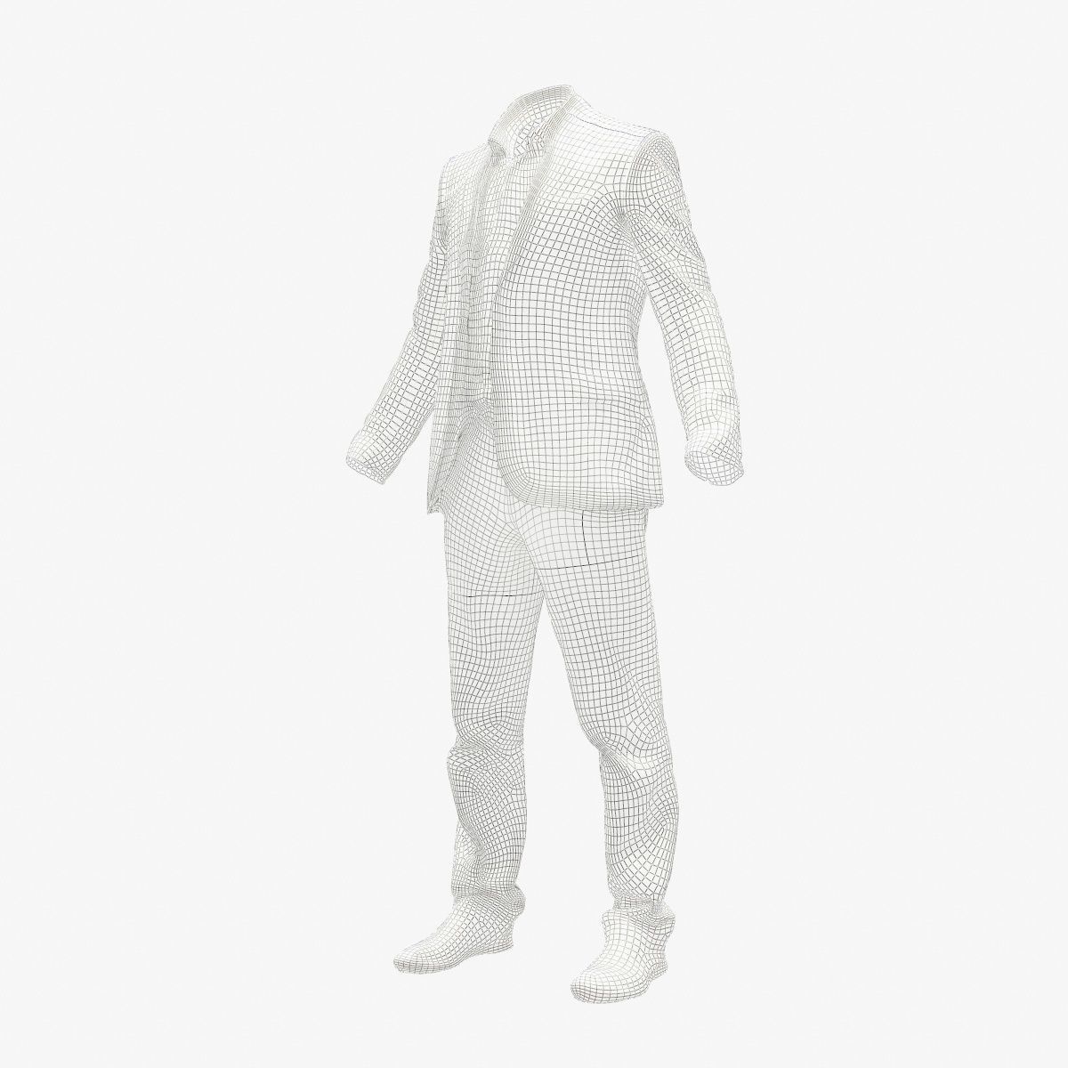 Male Costume Outfit 33 Jacket Shirt Pants Footwear 3D model_9
