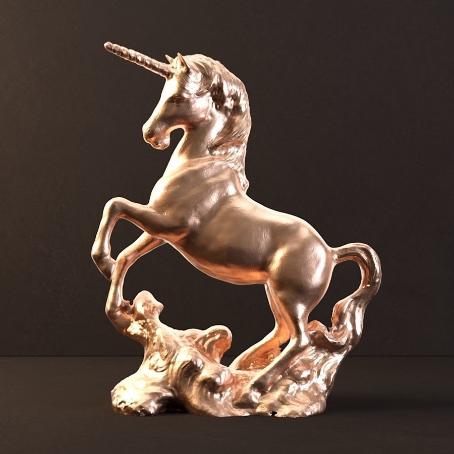 Unicorn sculpture 3D print model_5