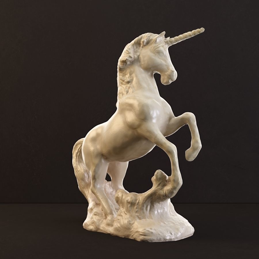 Unicorn sculpture 3D print model_1