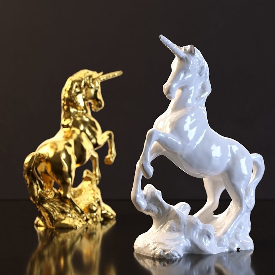 Unicorn sculpture 3D print model_6