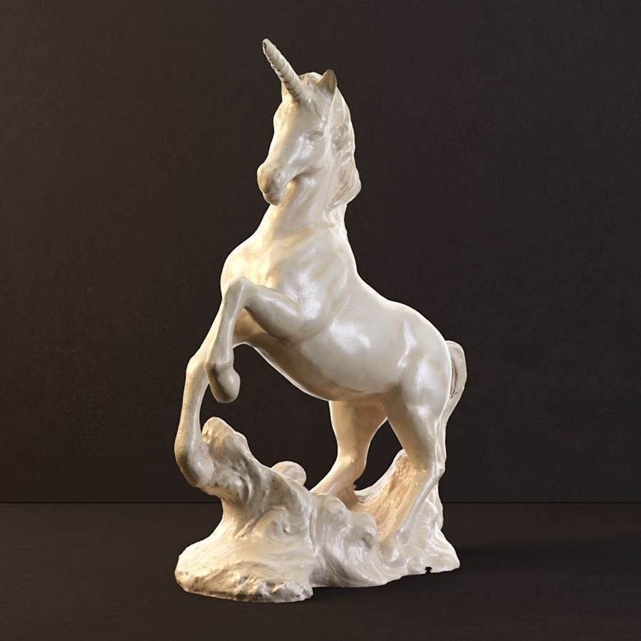Unicorn sculpture 3D print model_2