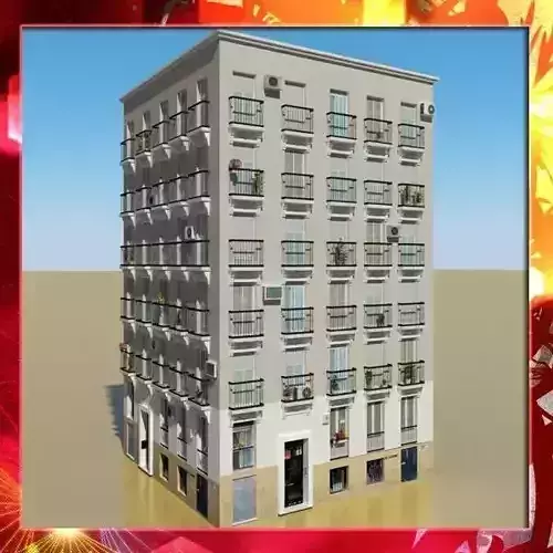 Photorealistic Low Poly Building