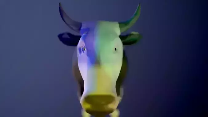 Cow low poly bull