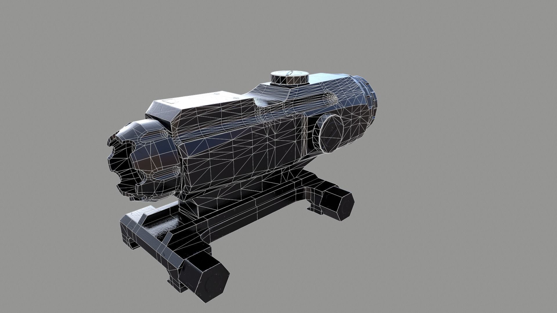 Leupold Mark4 Hamr Scope Low-poly 3D model_5
