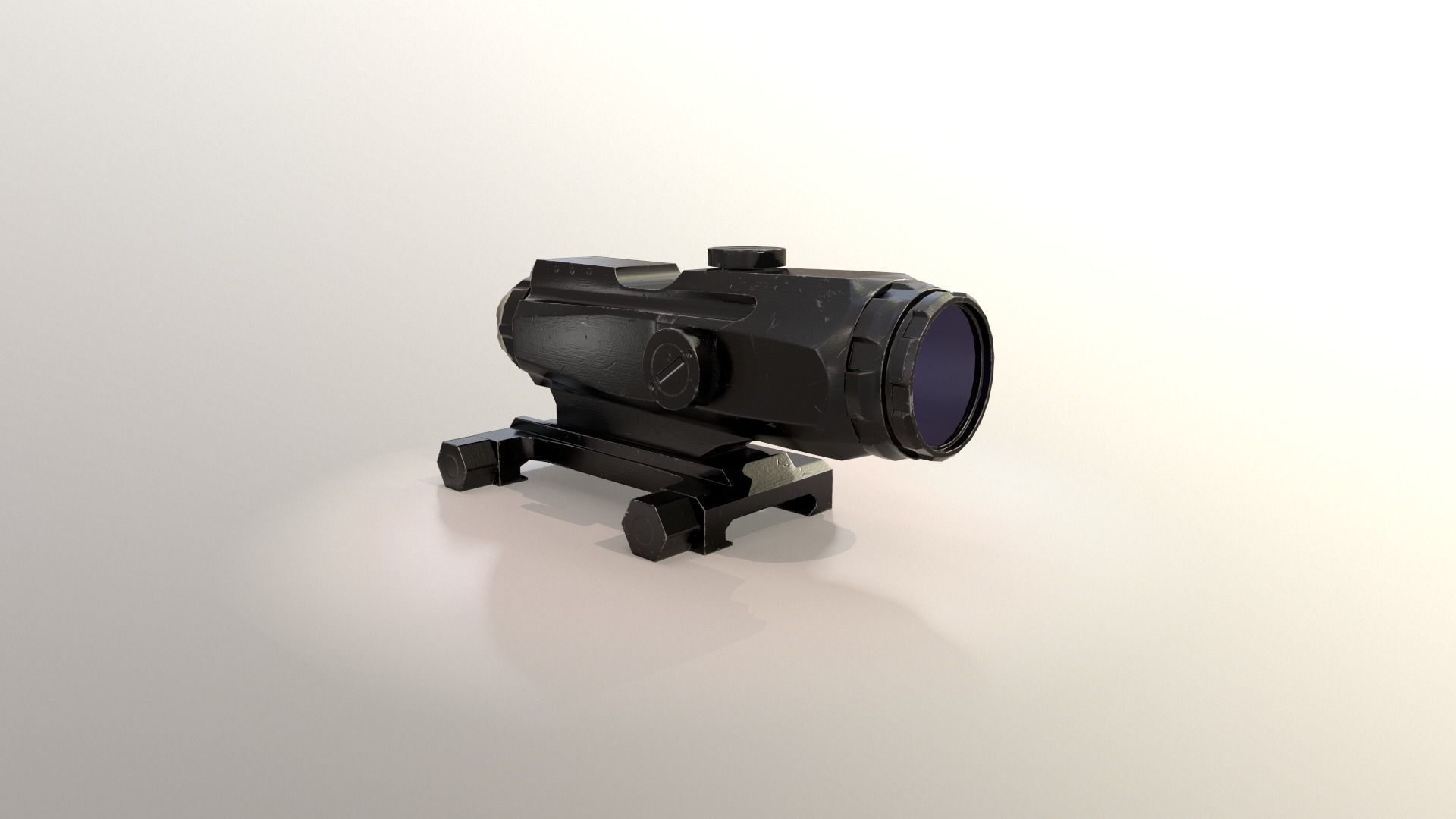 Leupold Mark4 Hamr Scope Low-poly 3D model_3