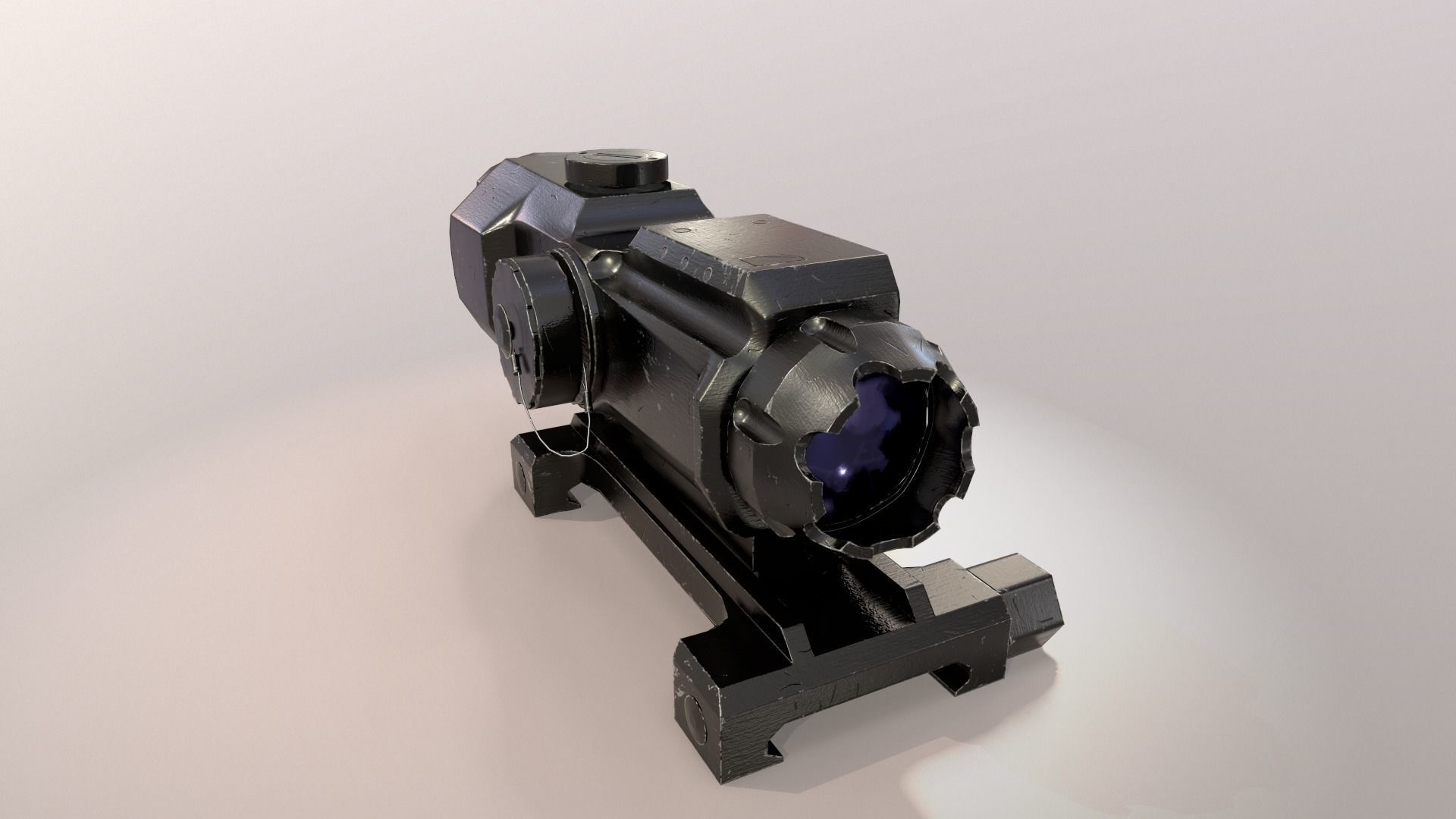 Leupold Mark4 Hamr Scope Low-poly 3D model_1