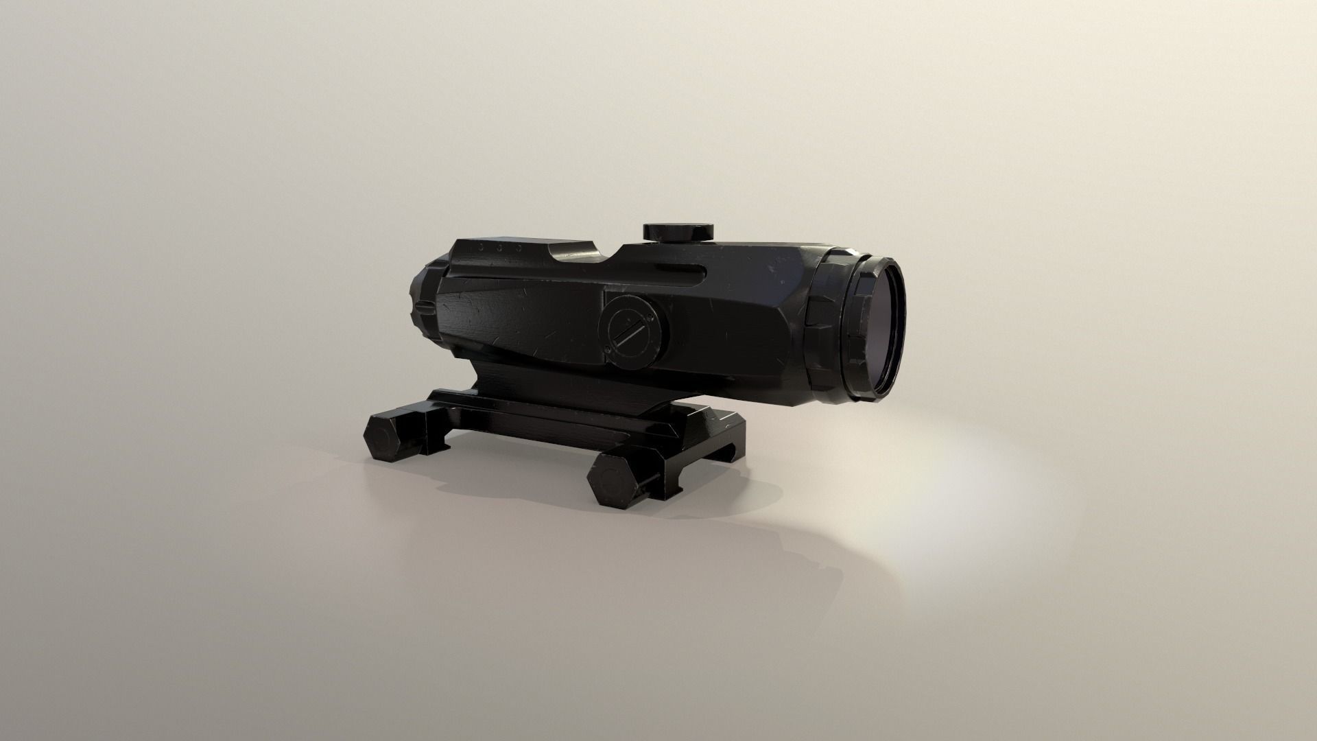 Leupold Mark4 Hamr Scope Low-poly 3D model_2