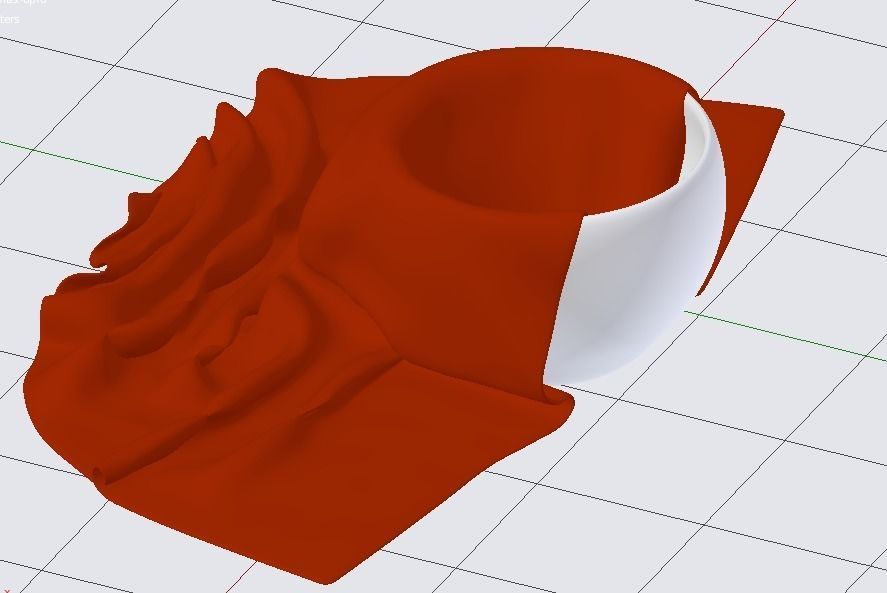 bowl with a cloth Low-poly 3D model_2