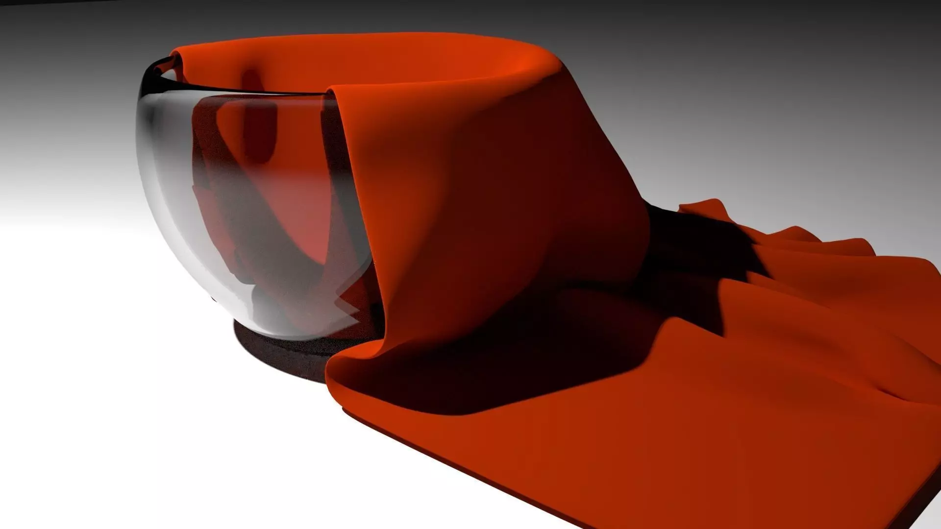 bowl with a cloth Low-poly 3D model_0