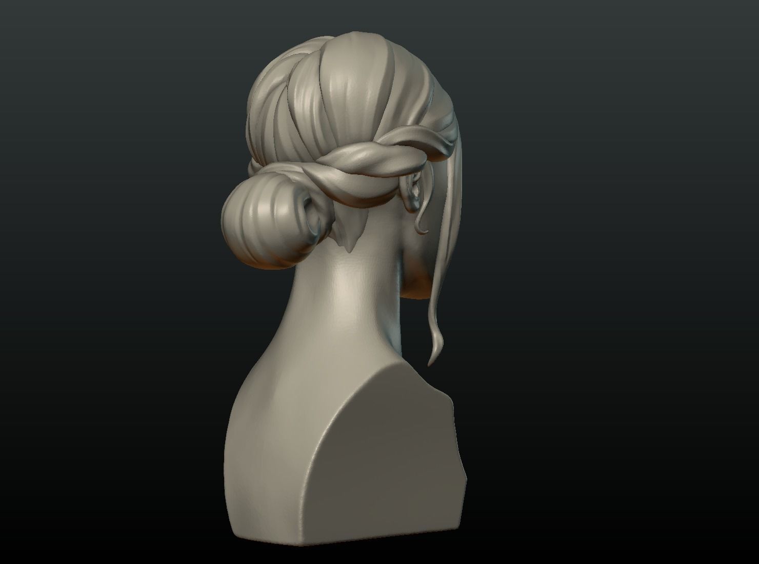 Girl Head I 3D print model_5