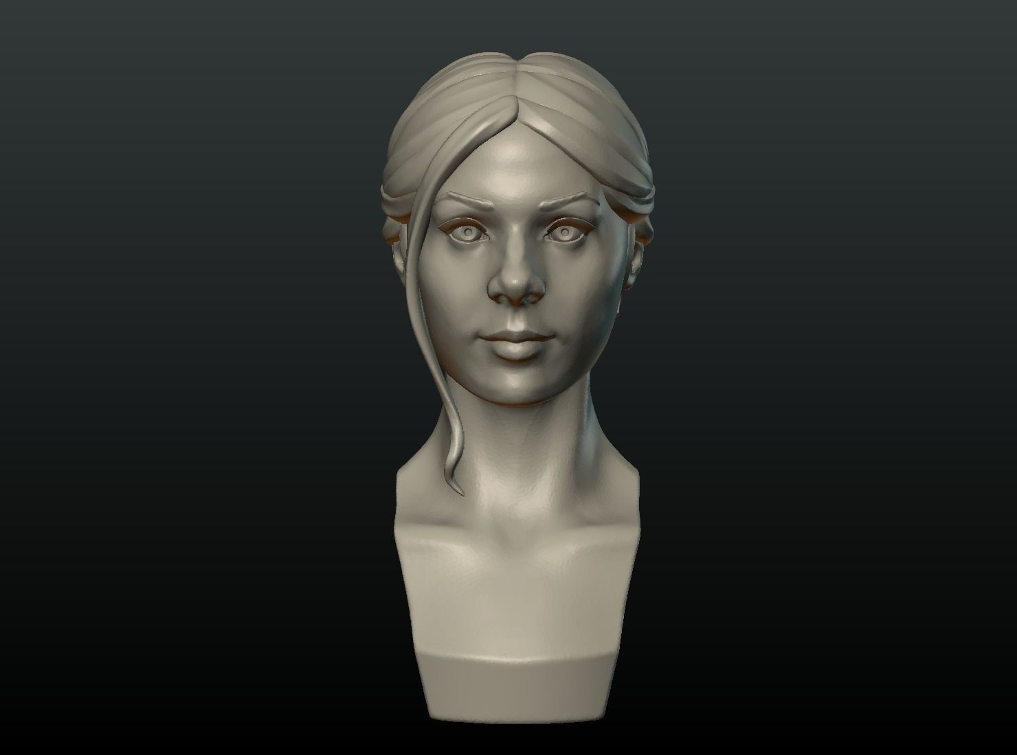 Girl Head I 3D print model_16