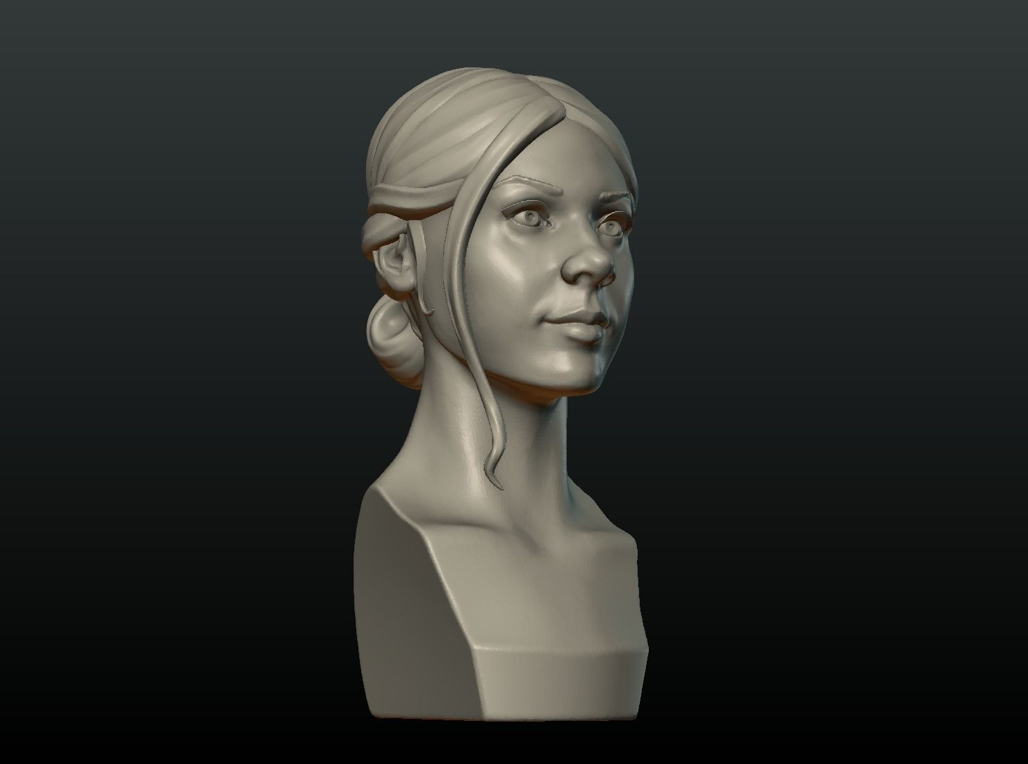 Girl Head I 3D print model_7