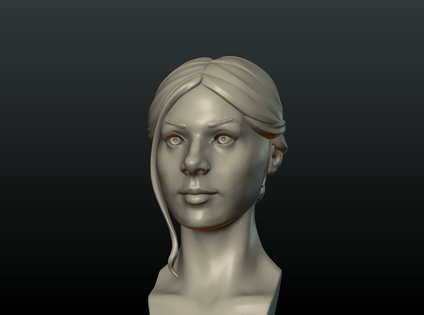Girl Head I 3D print model_15
