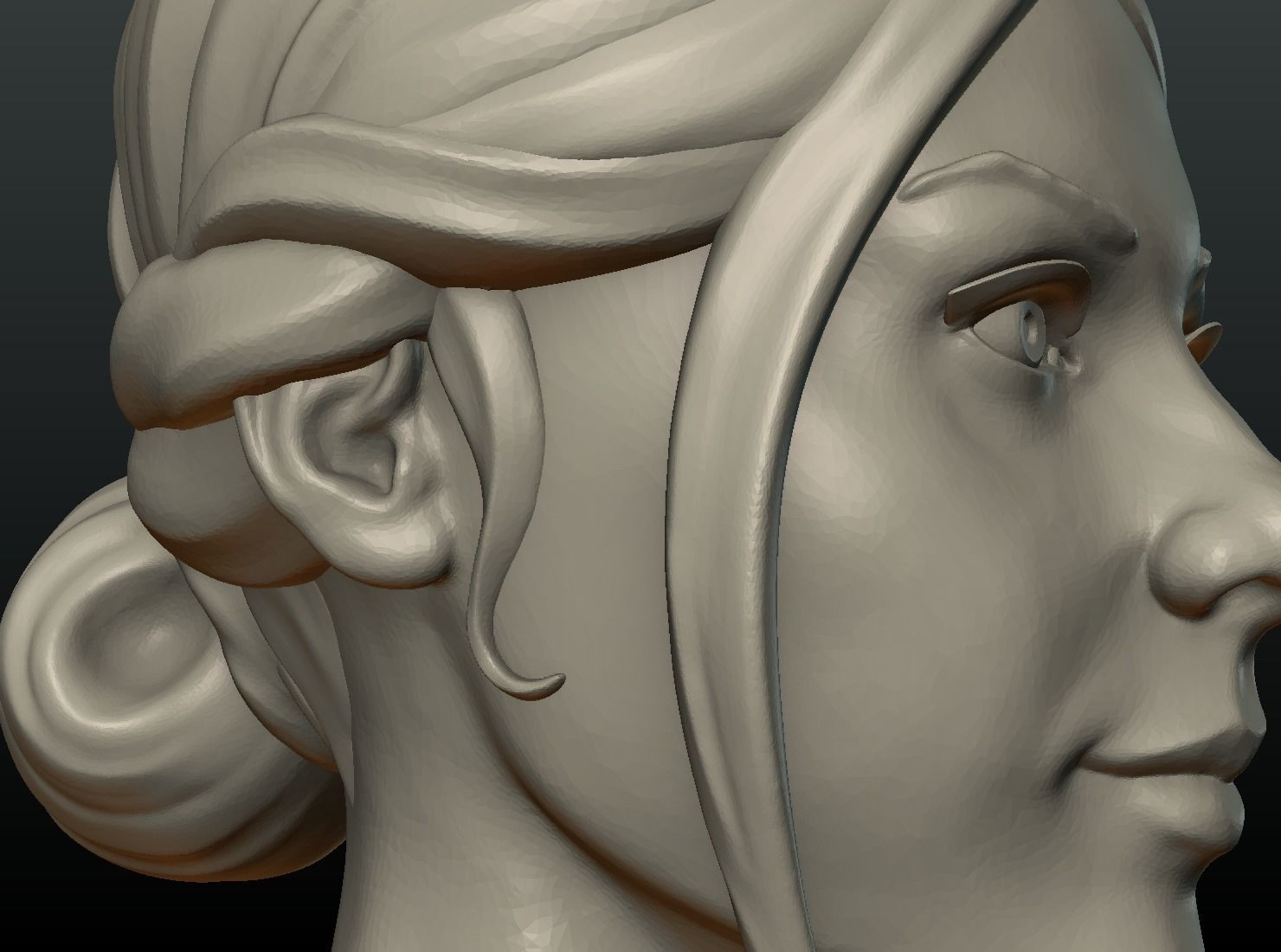 Girl Head I 3D print model_14