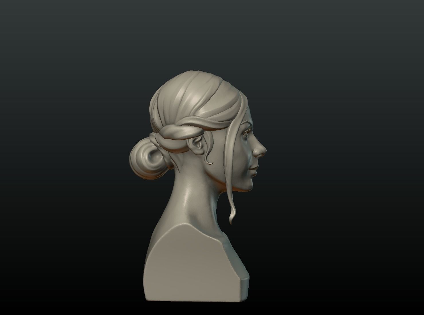 Girl Head I 3D print model_9