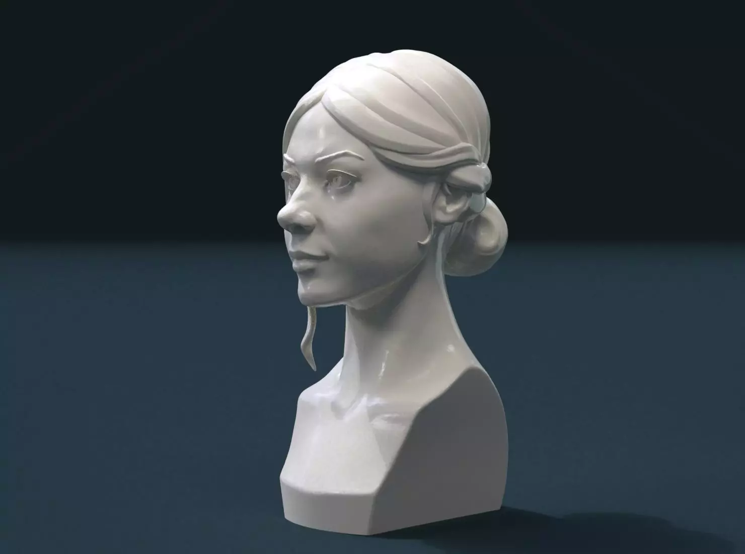 Girl Head I 3D print model_0