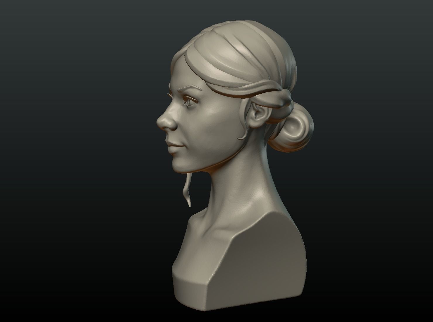 Girl Head I 3D print model_6