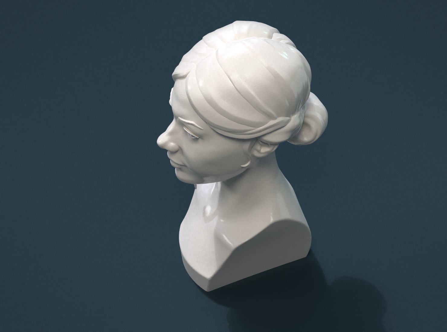 Girl Head I 3D print model_4
