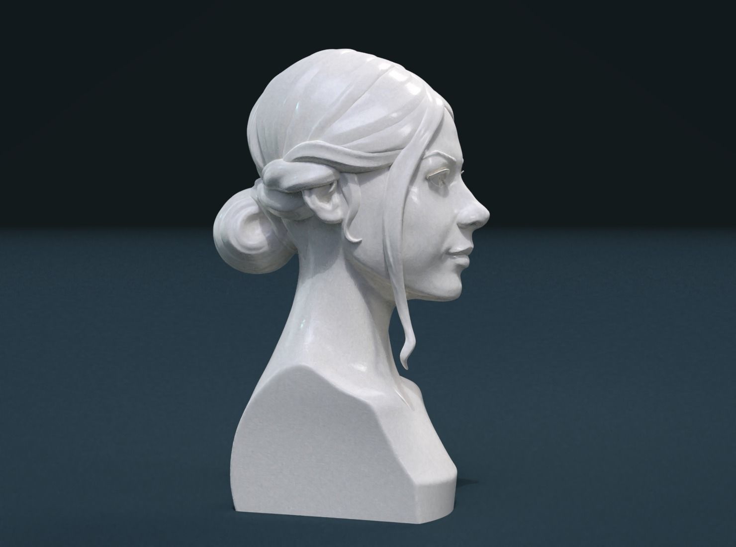 Girl Head I 3D print model_2
