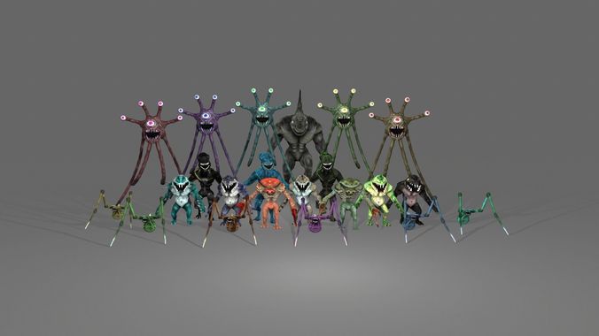 RPG Reptiles Pack Low-poly 3D model