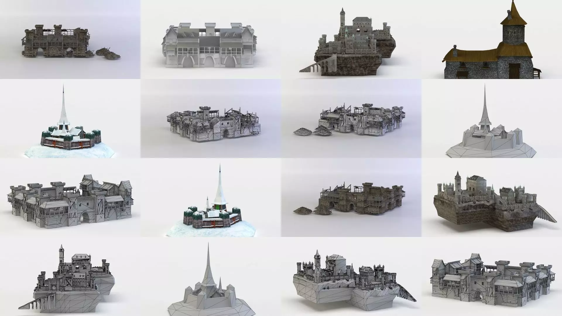 Castles lord of rings castle 3D Model Collection_0