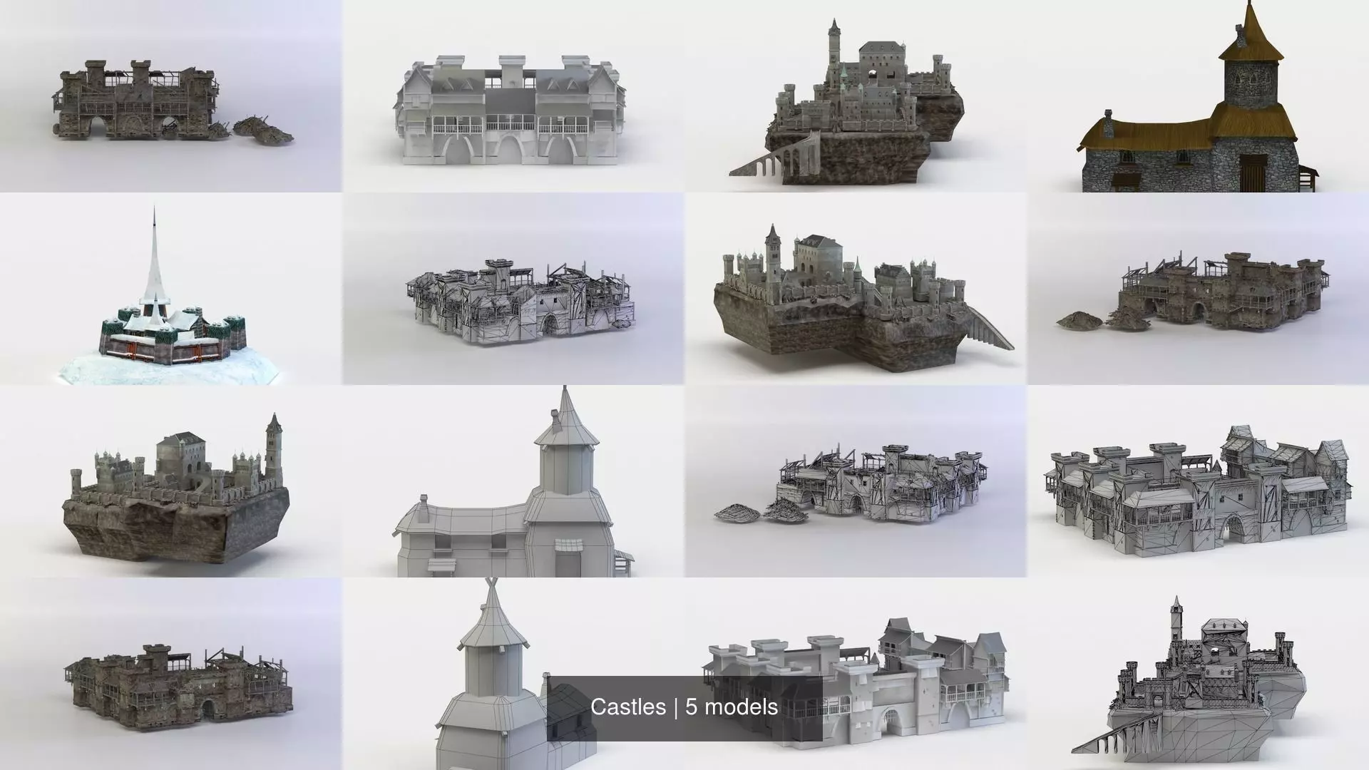 Castles lord of rings castle 3D Model Collection_1