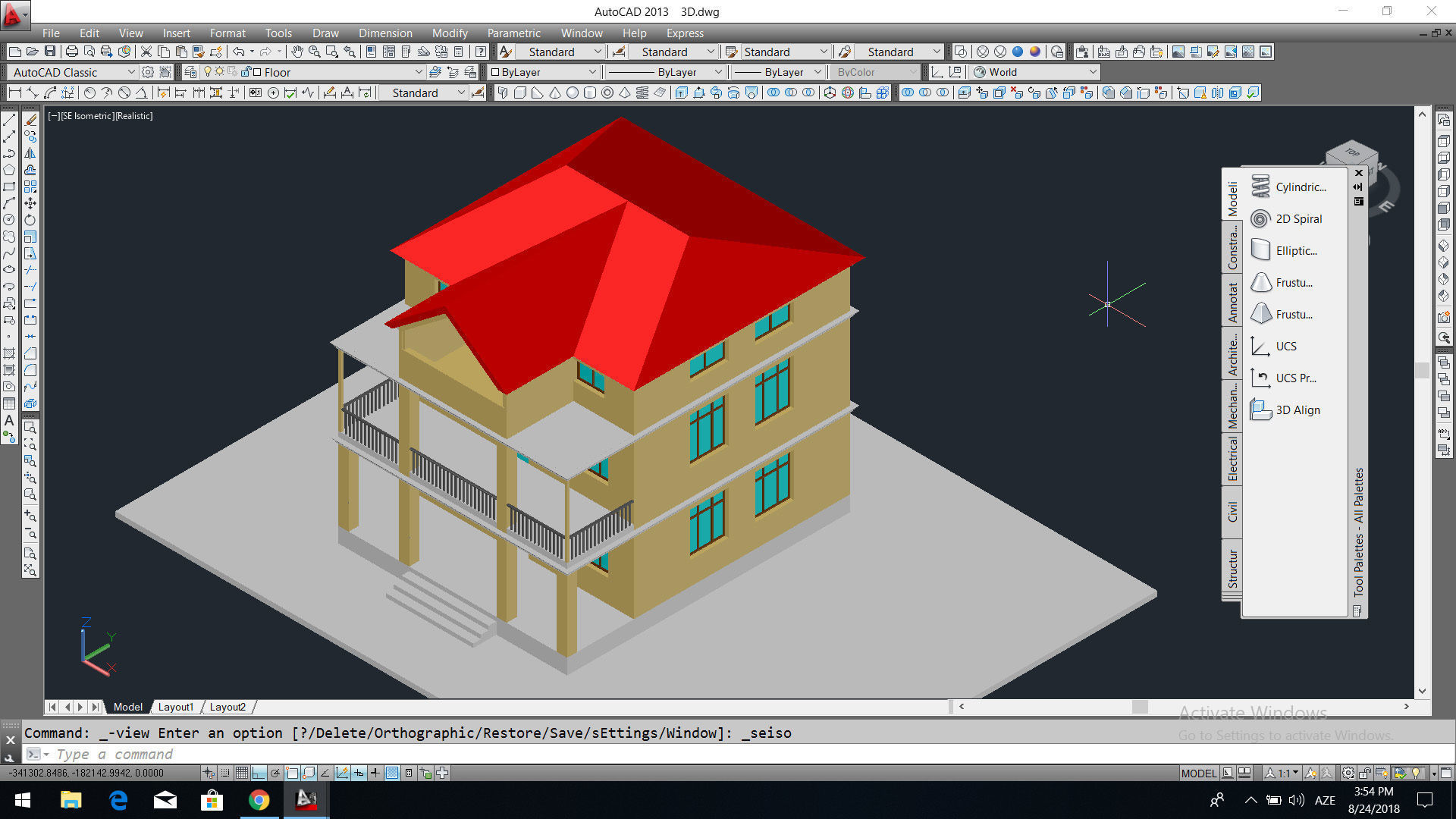 Private house project 3D model_2