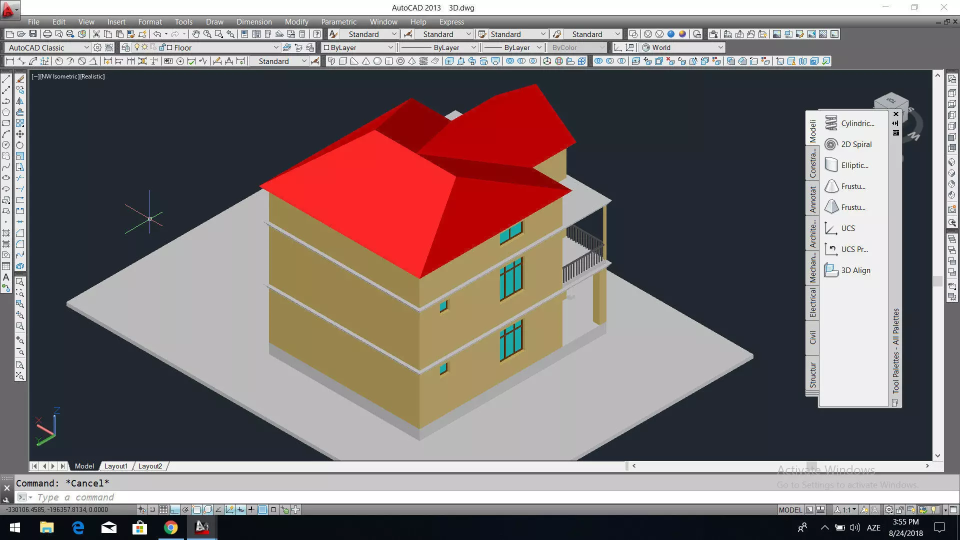 Private house project 3D model_0