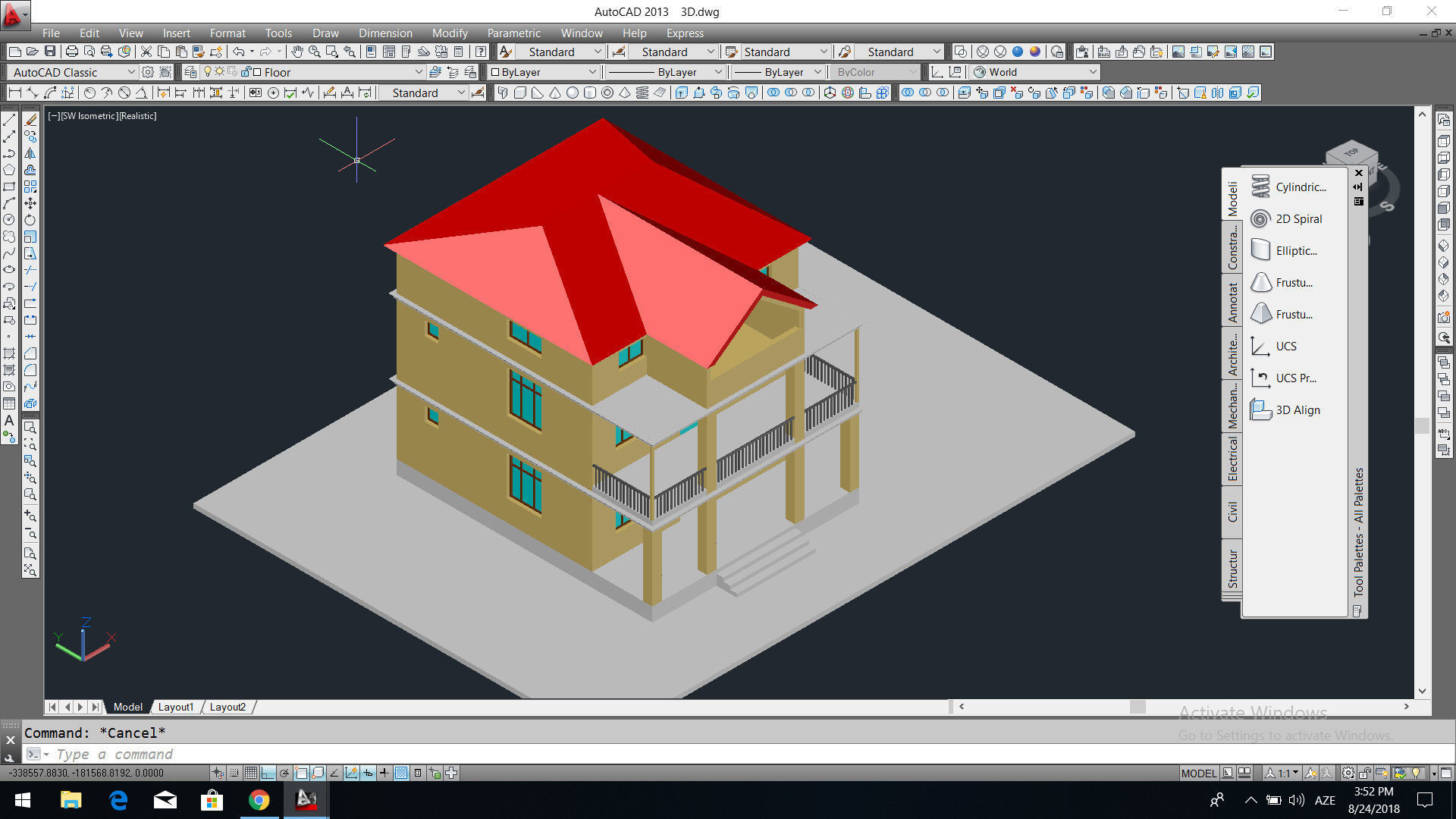 Private house project 3D model_1
