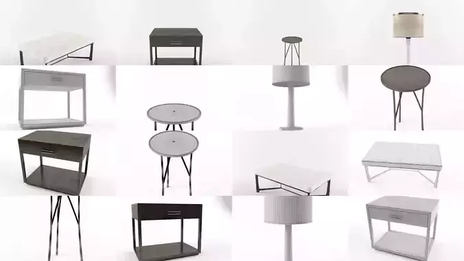 Holly Hunt models Pack 3D Model Collection