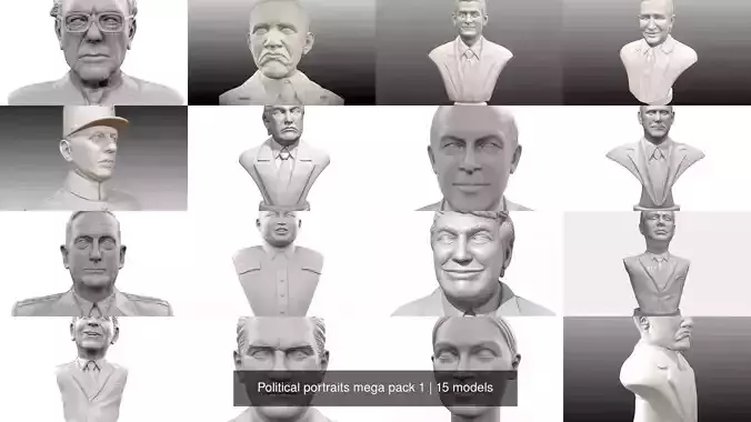 Political portraits mega pack 1