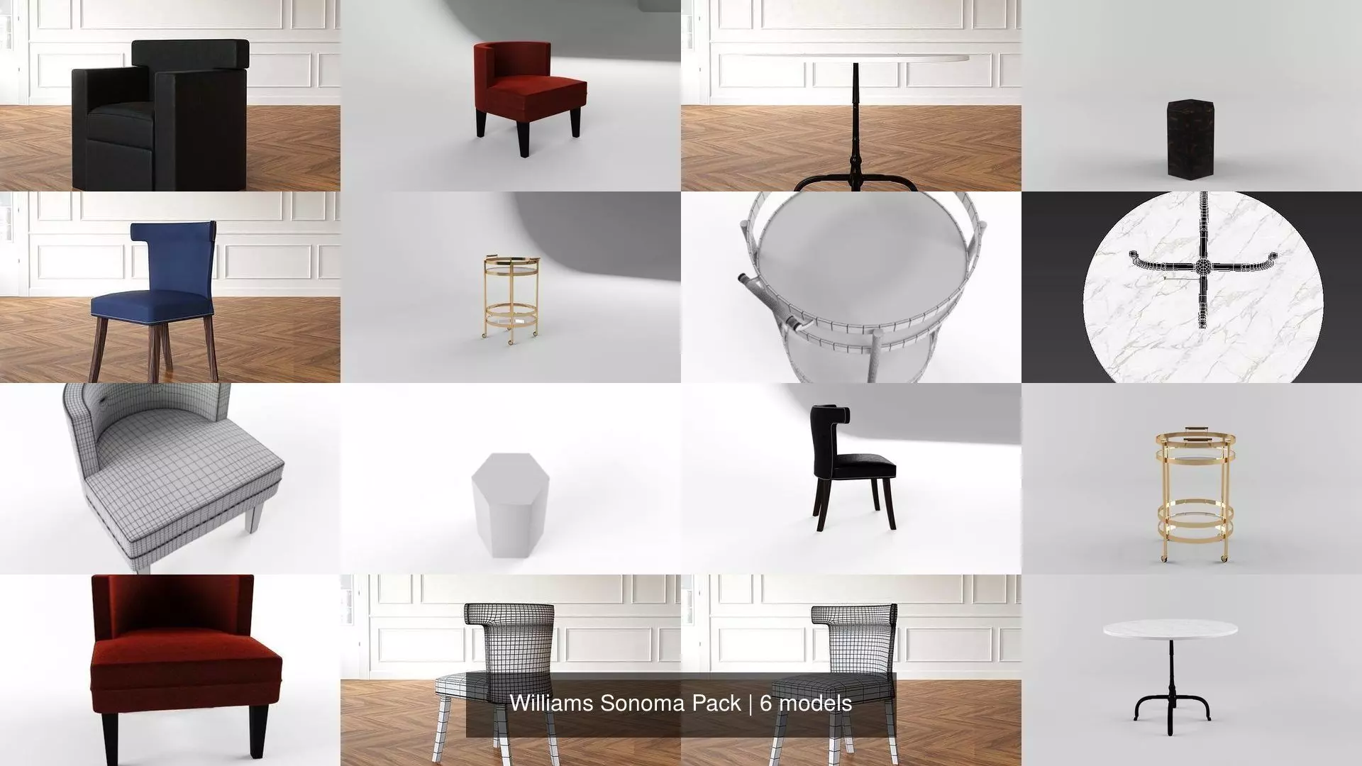 Williams Sonoma Pack 3D Model Collection_1