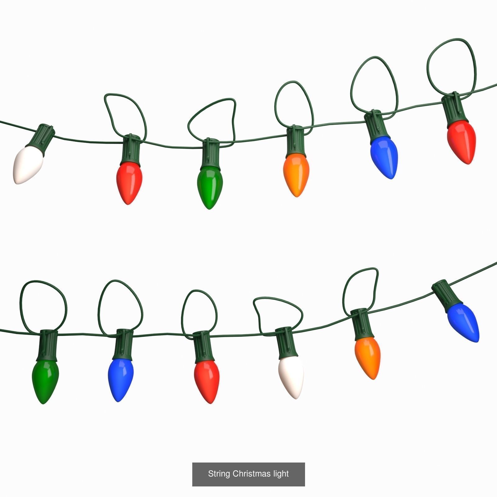 Christmas symbols and decorations 3D Model Collection_14