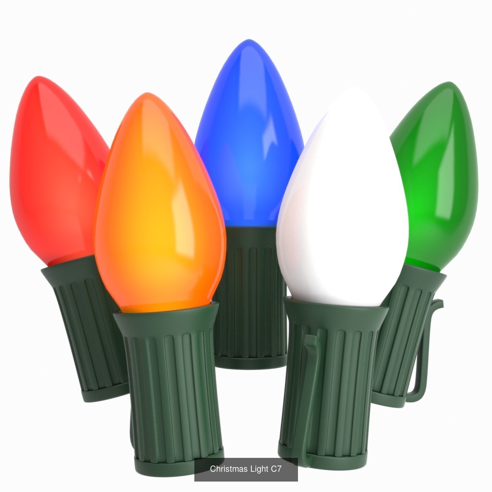 Christmas symbols and decorations 3D Model Collection_12