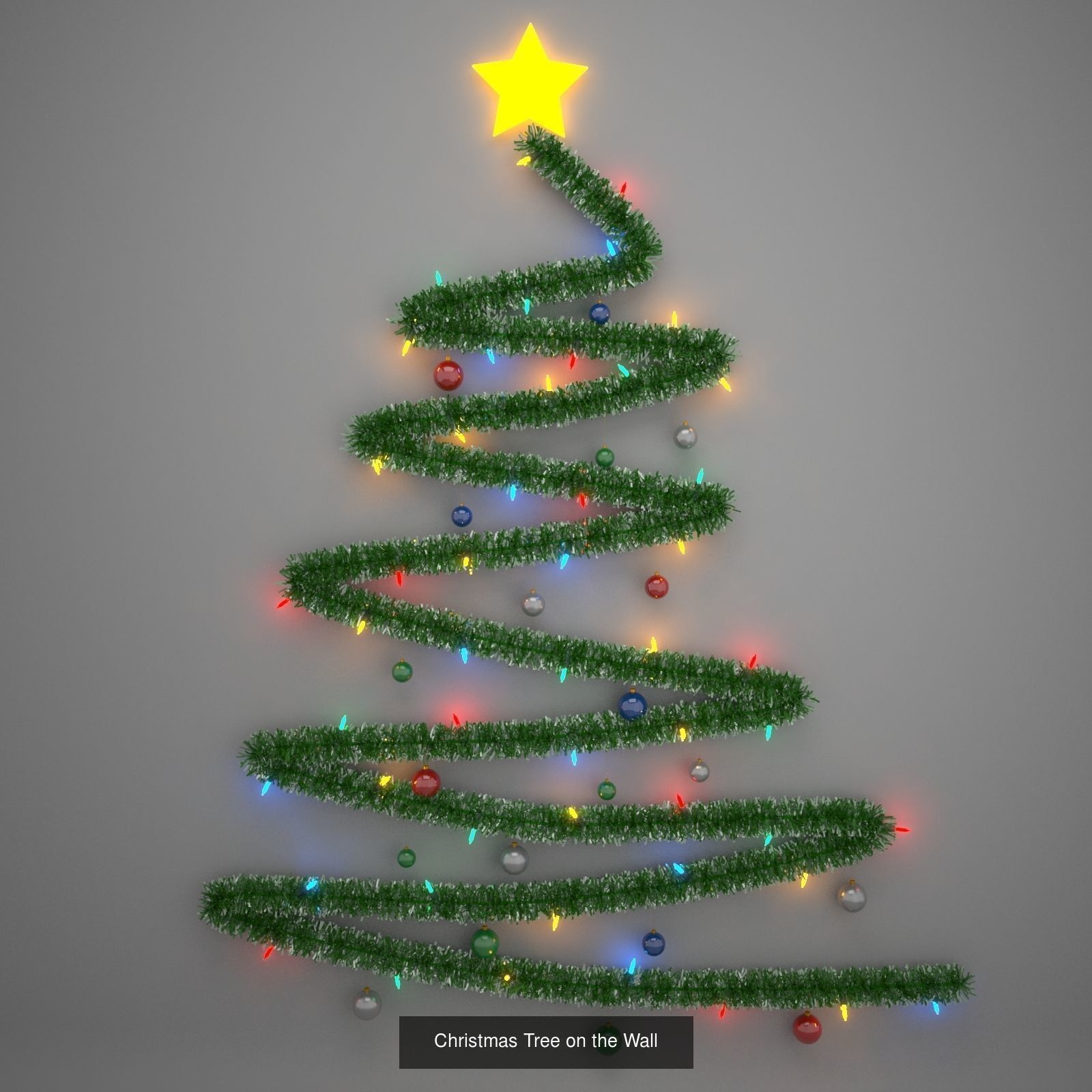 Christmas symbols and decorations 3D Model Collection_15