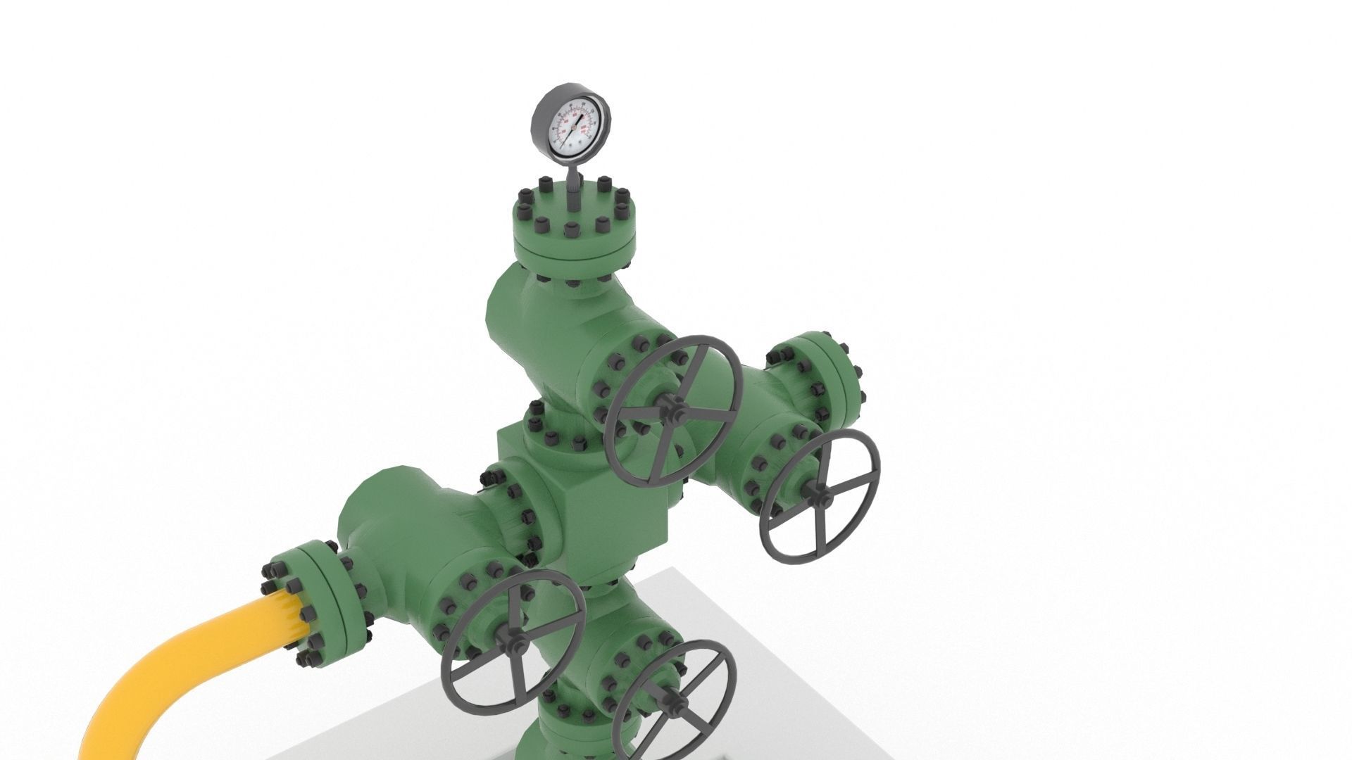 Injection well Low-poly 3D model_3
