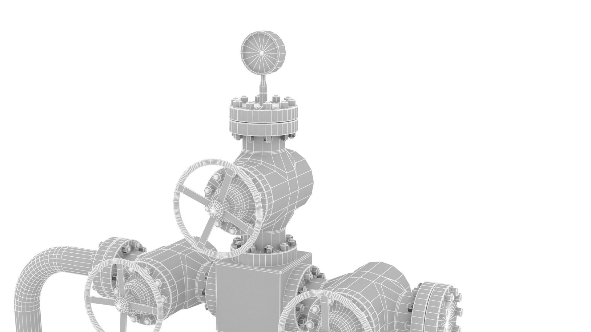 Injection well Low-poly 3D model_5