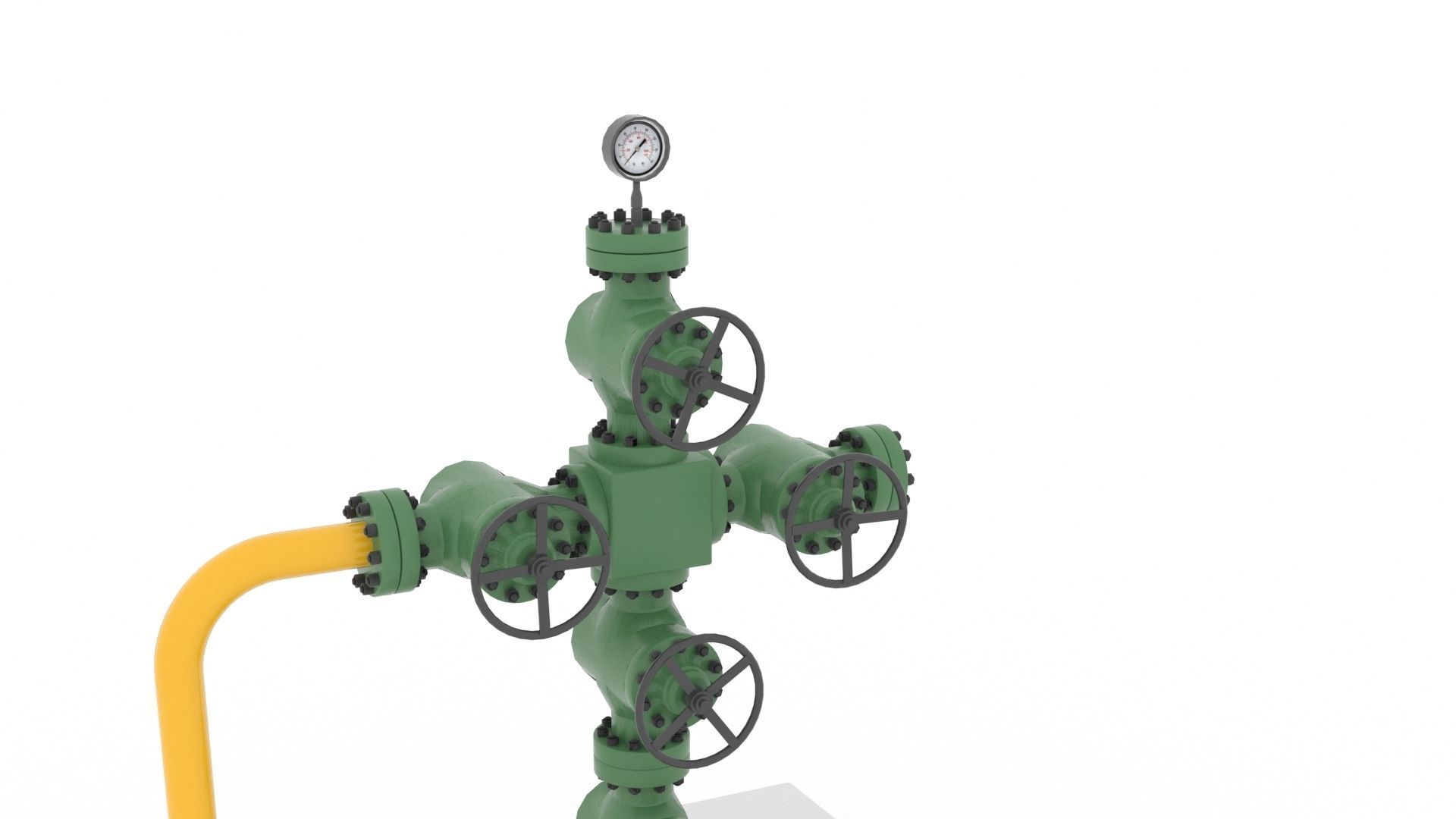 Injection well Low-poly 3D model_2