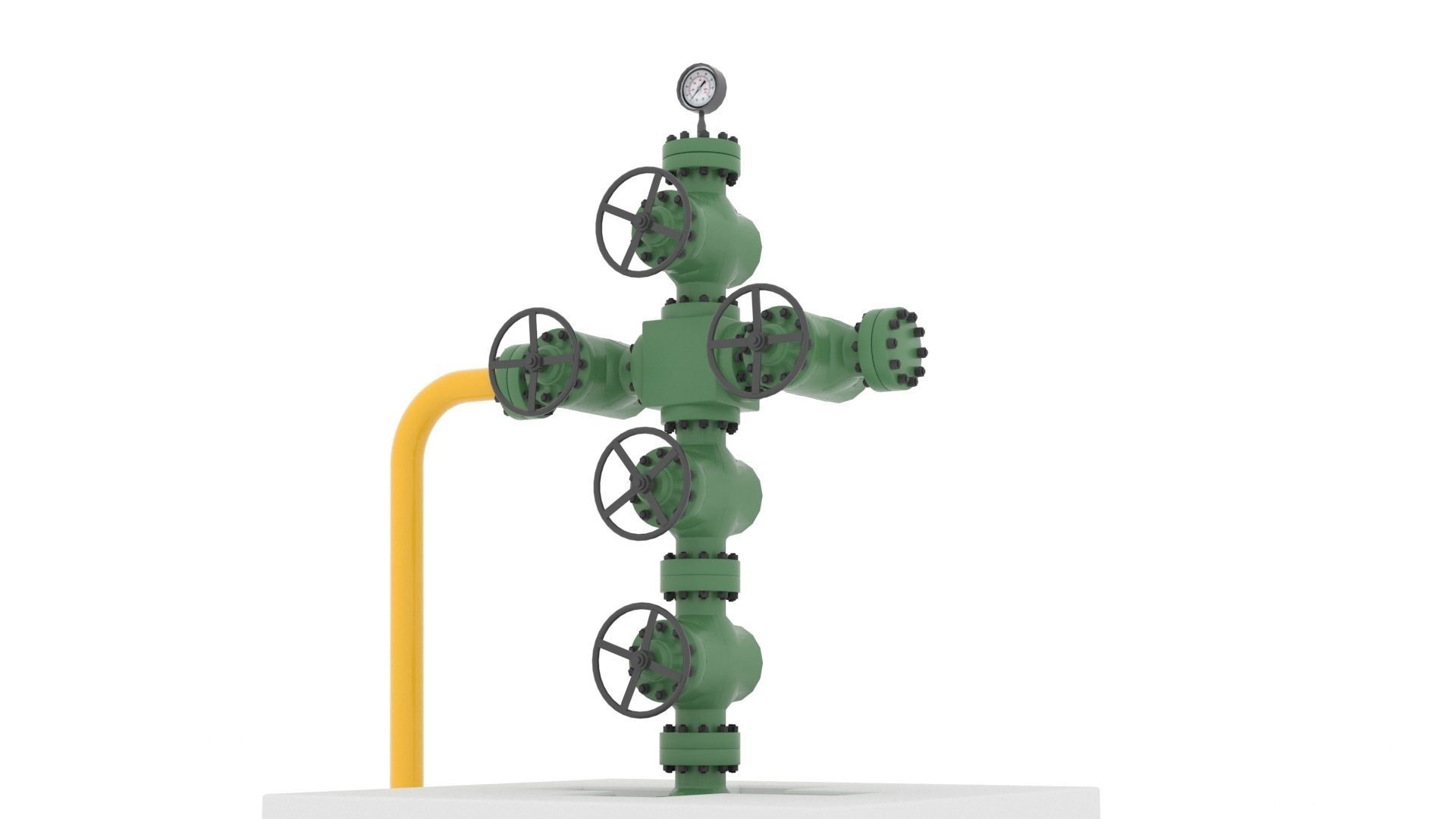 Injection well Low-poly 3D model_1