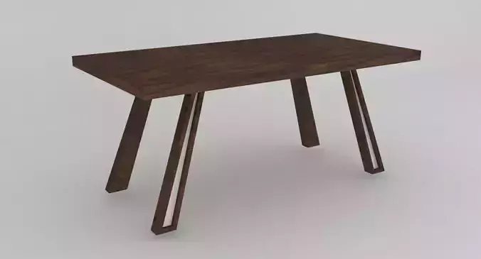 Modern wooden dining table