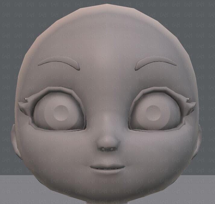 Cartoon children basemesh 3D Model Collection_80