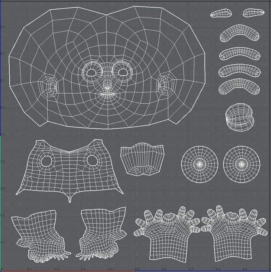 Cartoon children basemesh 3D Model Collection_46