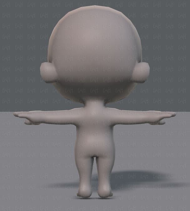 Cartoon children basemesh 3D Model Collection_52