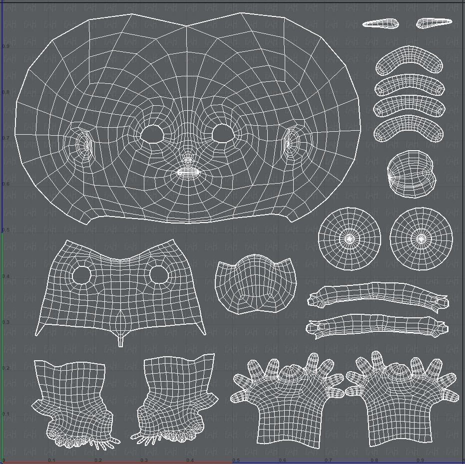 Cartoon children basemesh 3D Model Collection_90