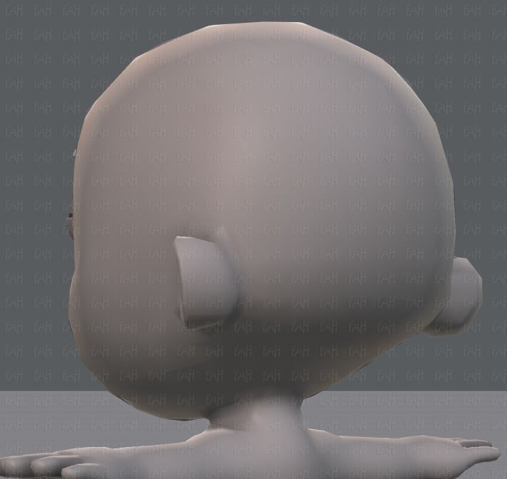 Cartoon children basemesh 3D Model Collection_69